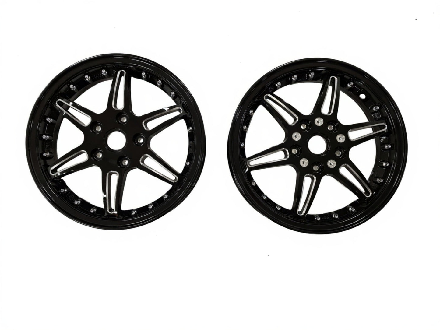 Velgen Set 12'' A-Plus (Voor + Achter) Passend Op Vespa GTS Shiny Black Edition - Sport