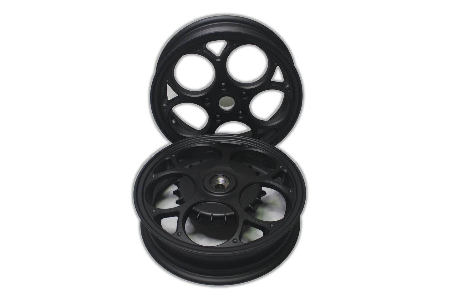 Velgen Set A-Plus (Voor + Achter) Passend Op Vespa Primavera/Sprint - Matt Black Edition