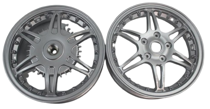 Velgen Set A-Plus (Voor + Achter) Passend Op Vespa Primavera/Sprint Silver Edition - Sport