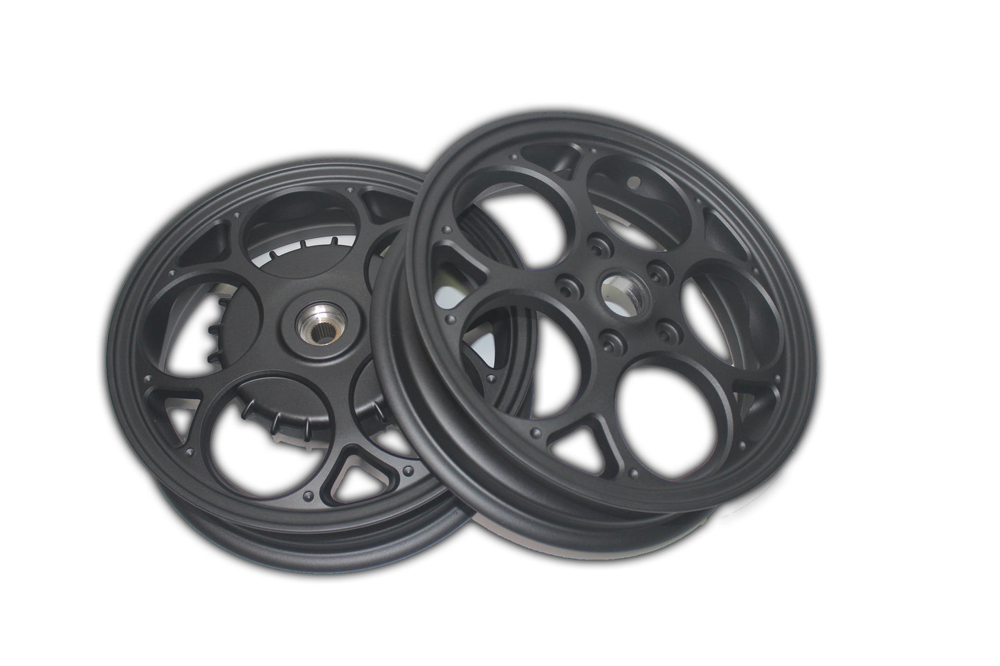 Velgen Set A-Plus (Voor + Achter) Passend Op Vespa Primavera/Sprint - Matt Black Edition