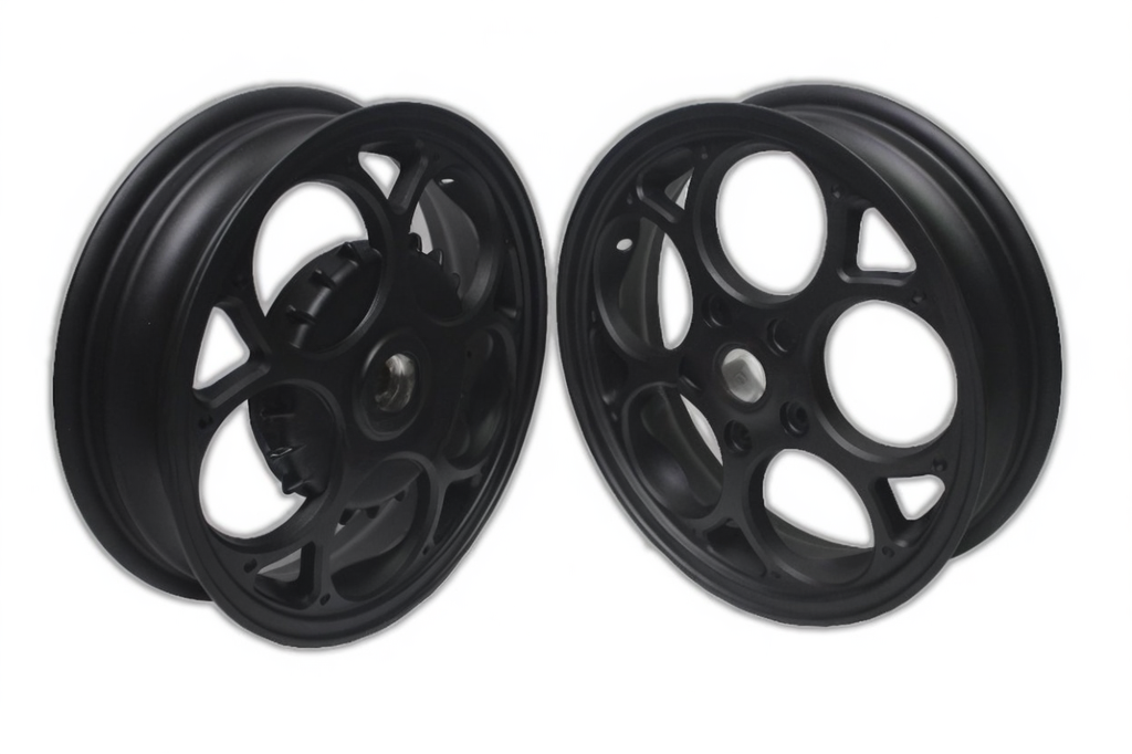 Velgen Set A-Plus (Voor + Achter) Passend Op Vespa Primavera/Sprint - Matt Black Edition