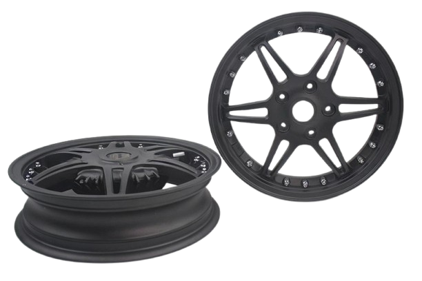 Velgen Set A-Plus (Voor + Achter) Passend Op Vespa Primavera/Spint Matt Black Edition - Sport