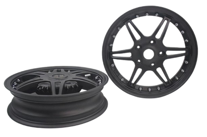 Velgen Set A-Plus (Voor + Achter) Passend Op Vespa Primavera/Spint Matt Black Edition - Sport
