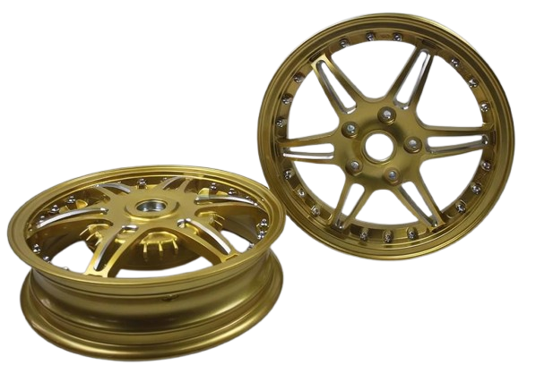 Velgen Set A-Plus (Voor + Achter) Passend Op Vespa Primavera/Sprint Gold Edition - Sport