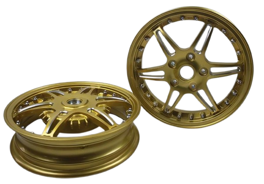 Velgen Set A-Plus (Voor + Achter) Passend Op Vespa Primavera/Sprint Gold Edition - Sport